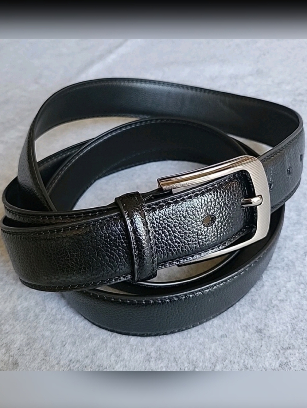 Vrlegend Belt Mens Big&Tall 69" Black Soft Leather Tooled Work Dress Casual